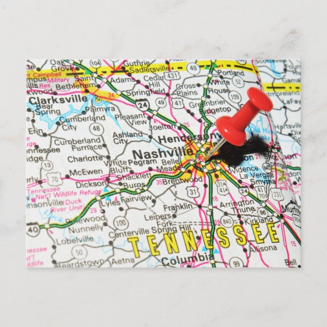 Nashville, Tennessee Postkarte (Vorderseite)