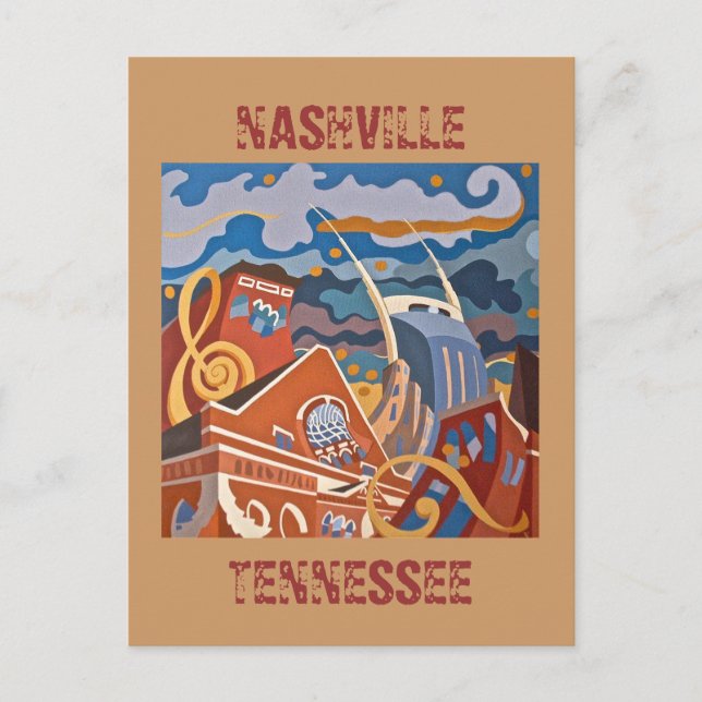 NASHVILLE, TENNESSEE-Postkarte Postkarte (Vorderseite)