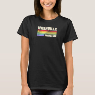 Nashville Tennessee Pride Rainbow Flag Gay Pride T-Shirt