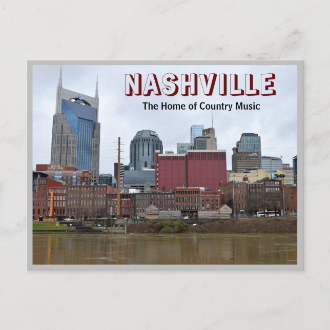 Nashville Tennessee Riverfront Feiertagspostkarte (Vorderseite)