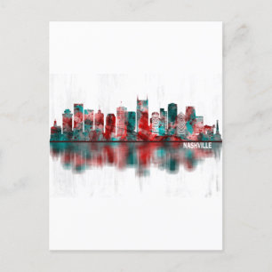 Nashville Tennessee Skyline Feiertagspostkarte