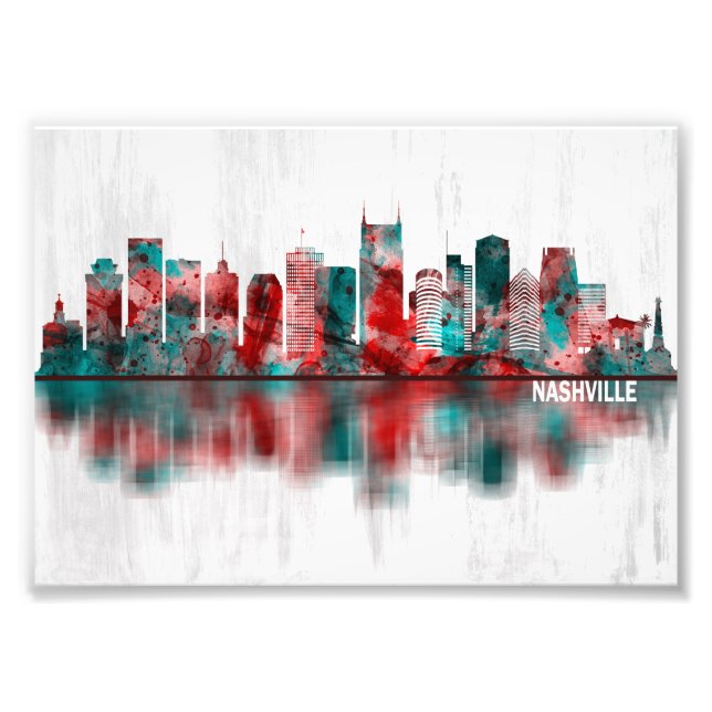 Nashville Tennessee Skyline Fotodruck (Vorne)