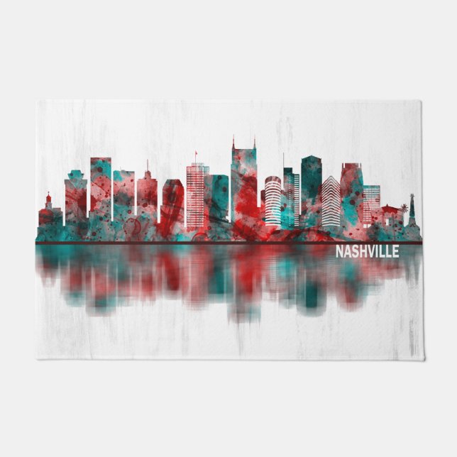 Nashville Tennessee Skyline Fußmatte (Vorderseite)