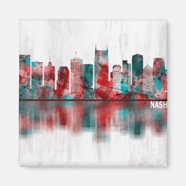 Nashville Tennessee Skyline Magnet (Vorne)