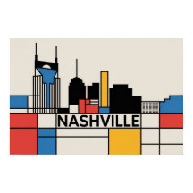 Nashville Tennessee Skyline Moderne Kunst