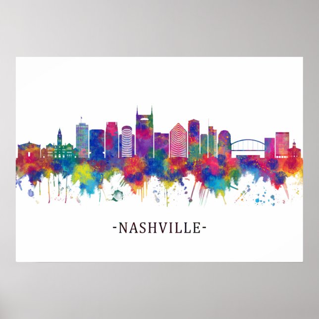 Nashville Tennessee Skyline Poster (Vorne)
