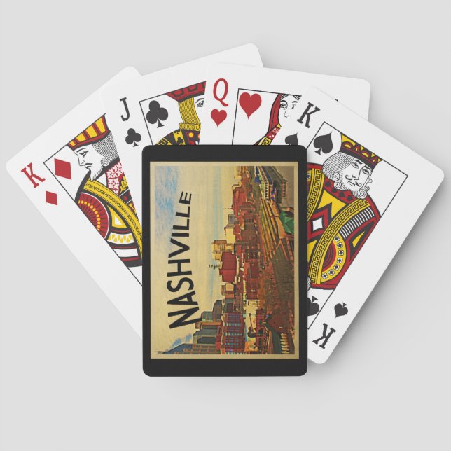 Nashville Tennessee Skyline Spielkarten (Rückseite)