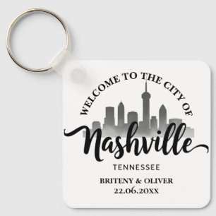 Nashville Tennessee Skyline Ziel Hochzeit Schlüsselanhänger