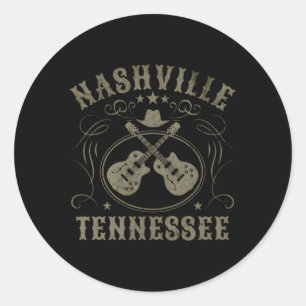 Nashville Tennessee Travel Runder Aufkleber