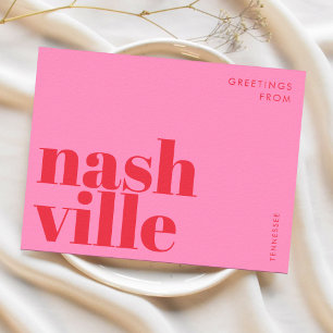 Nashville Tennessee Typografie Postkarte