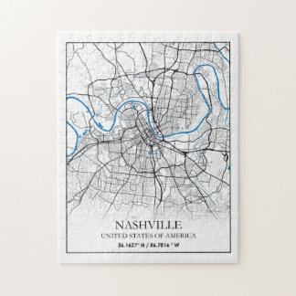 Nashville Tennessee USA Travel City Map