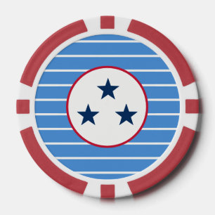 Nashville, Tennessee Volunteer State Tri-Star Pokerchips