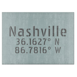 Nashville TN Latitude Longitude Schneidebrett