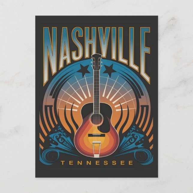 Nashville, TN - Music City USA Feiertagspostkarte (Vorderseite)