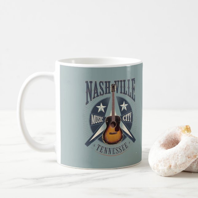 Nashville, TN - Music City USA Kaffeetasse (Mit Donut)