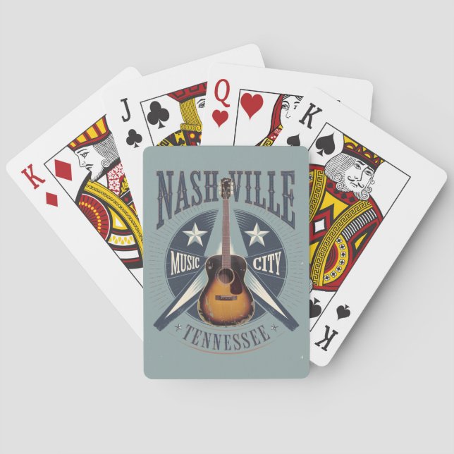 Nashville, TN - Music City USA Spielkarten (Rückseite)