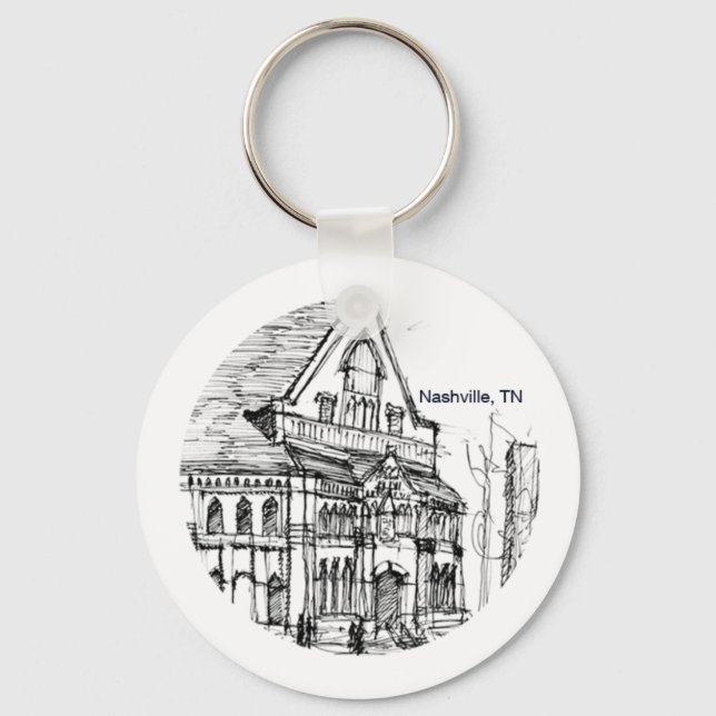 Nashville, TN-Schlüsselanhänger Schlüsselanhänger (Vorderseite)