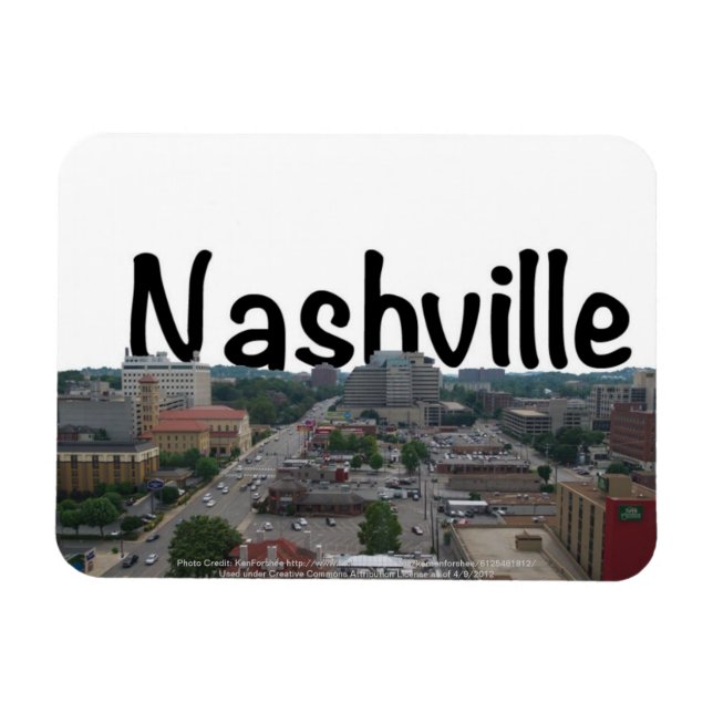 Nashville TN Skyline mit Nashville im Sky Magnet (Horizontal)