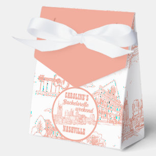 Nashville Toile Junggesellinnenabschied Korallenro Geschenkschachtel