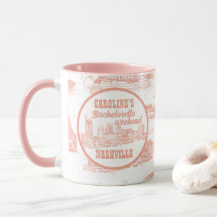 Nashville Toile Junggesellinnenabschied Korallenro Tasse