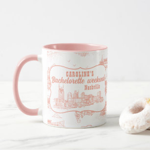 Nashville Toile Junggesellinnenabschied Korallenro Tasse