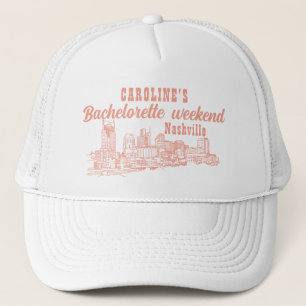 Nashville Toile Junggesellinnenabschied Korallenro Truckerkappe