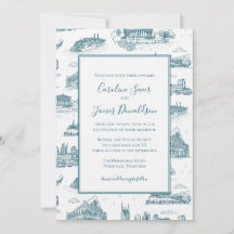Nashville Toile Twilight Blau auf Weiß
