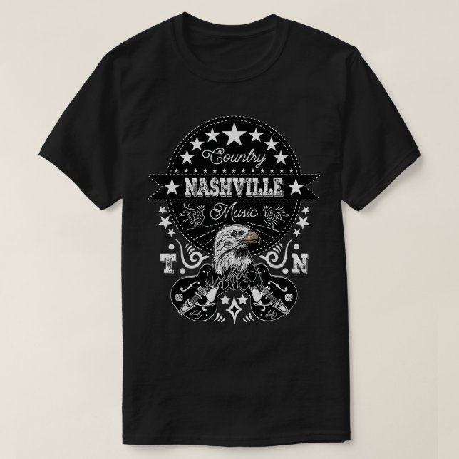 Nashville Tshirt Tennessee Country Music Western R (Design vorne)