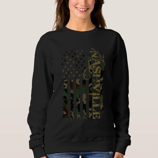 Nashville United Staaten Beängstigende Camouflage  Sweatshirt (Vorderseite)