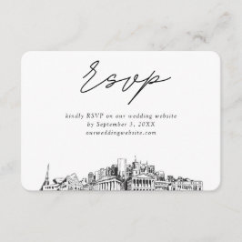 Nashville Wedding Minimalistisch Sketch UAWG Begleitkarte
