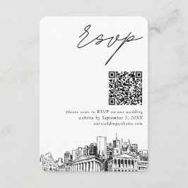 Nashville Wedding RSVP QR Code Small Begleitkarte
