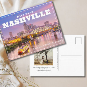 Nashville Wedding Save the Date Postcard Einladung Postkarte