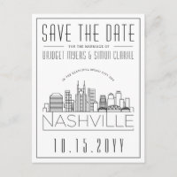 Nashville Wedding | Stilisierte Skyline Save the D