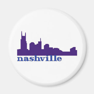 NashvilleSkyline lila Magnet