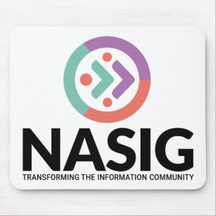 NASIG Logo weiß Mousepad