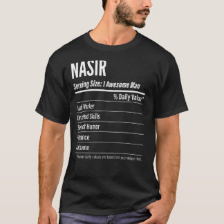 Nasir Serving Size Nutrition Label Calories T-Shirt