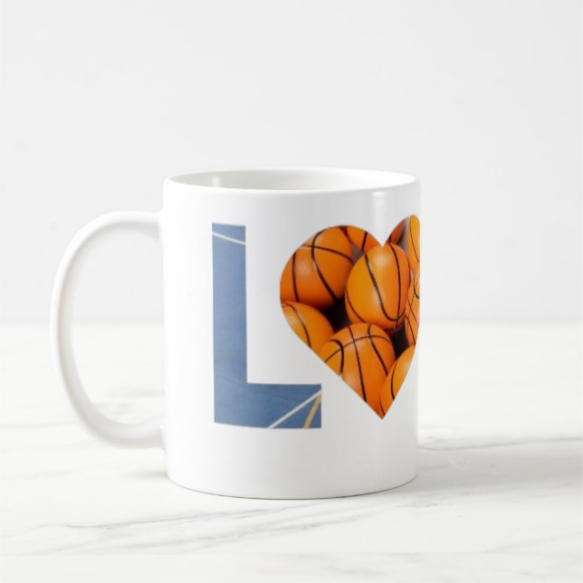 Nasketball-Liebe Kaffeetasse (Links)