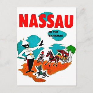 Nassau auf den Bahamas, Jahrgangsreise Postkarte