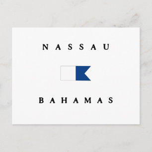 Nassau Bahamas Alpha Dive Flag Postkarte