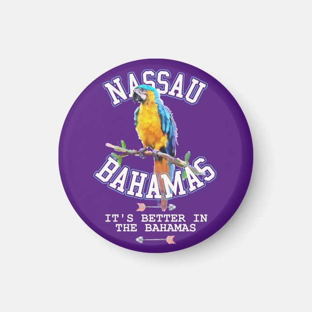 Nassau Bahamas Magnet Vacances Croisière Parrot (Devant)