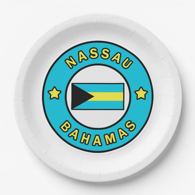 Nassau Bahamas Pappteller (Vorderseite)