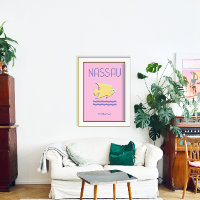 Nassau Bahamas Poster Wall Art Fisch