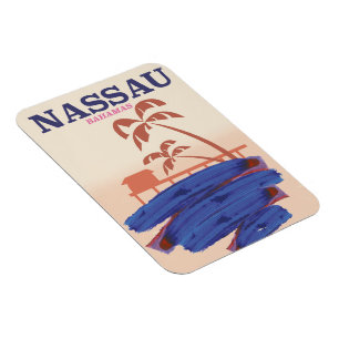 Nassau Bahamas Reisebeachposter Magnet