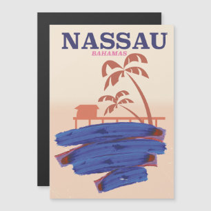 Nassau Bahamas Reisebeachposter Magnetkarte