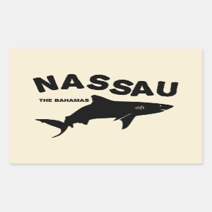 Nassau - Bahamas Shark Diving T - Shirt Rechteckiger Aufkleber