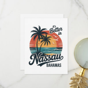 Nassau Bahamas Strand Sommer Dankeskarte