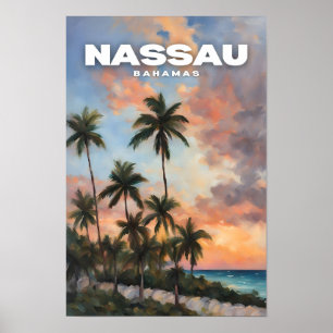 Nassau Bahamas Vintage Travel Poster