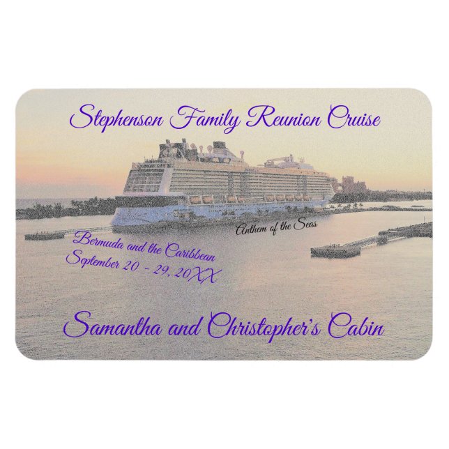 Nassau Harbour Cruise Ship Stateroom Door Marker Magnet (Horizontal)