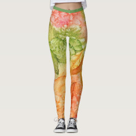 Nasse Blätter des Herbstes Leggings