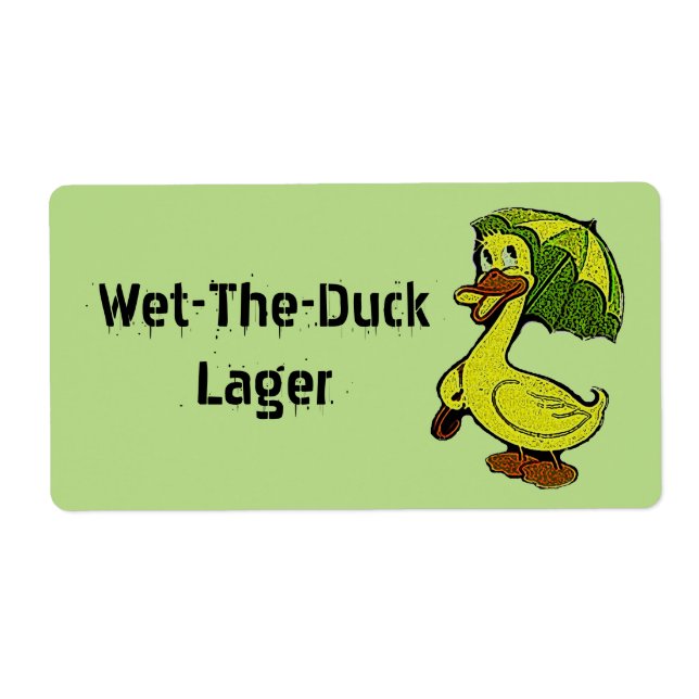 Nasse die Ente Nass-die-Ente Bier Gifting Labels (Vorne)